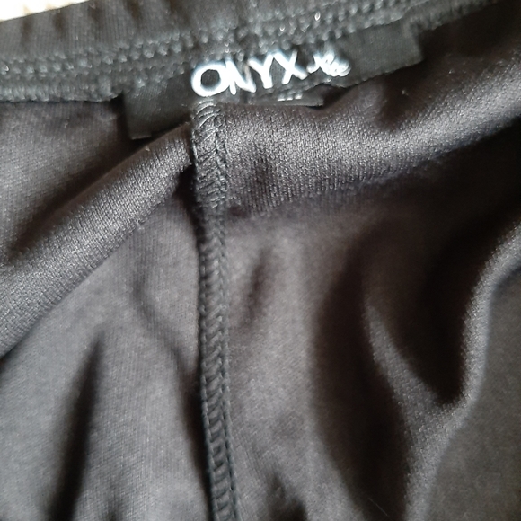 ONYX NITE - Black Flowy Sparkly Palazzo - Size: L - Picture 8 of 16